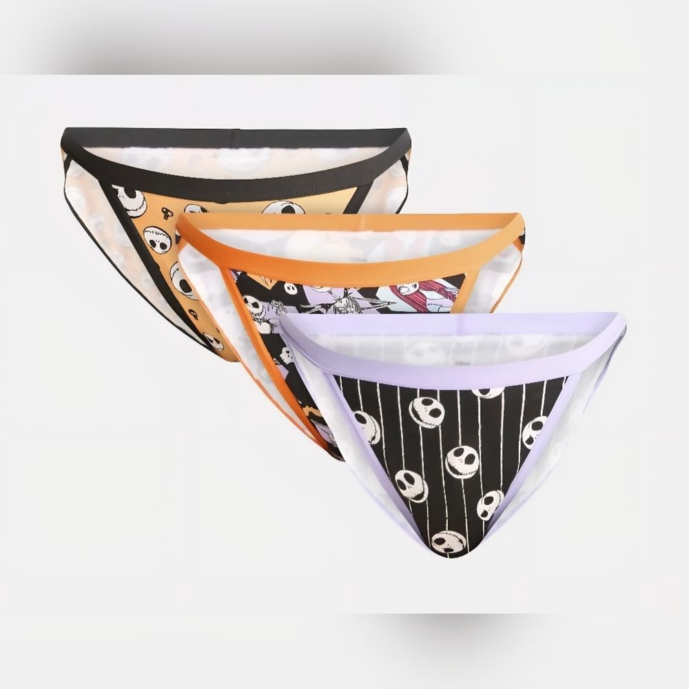 Disney Nightmare Before Christmas Women's Halloween Bikini Panties, 3-PackSIzeS